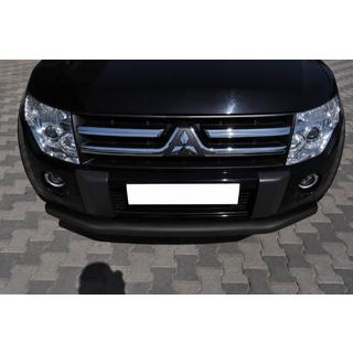 Protezione anteriore ST008 Black (acciaio inox) Mitsubishi Pajero Wagon III 1999-2006 foto 2