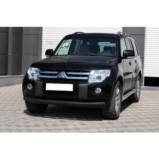 Protezione anteriore ST008 Black (acciaio inox) Mitsubishi Pajero Wagon III 1999-2006 foto 1