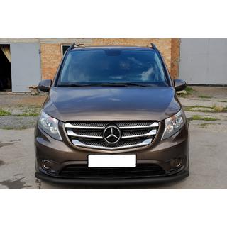 Protezione anteriore ST008 Black (acciaio inox) Mercedes Vito/V-class W447 2014- foto 1