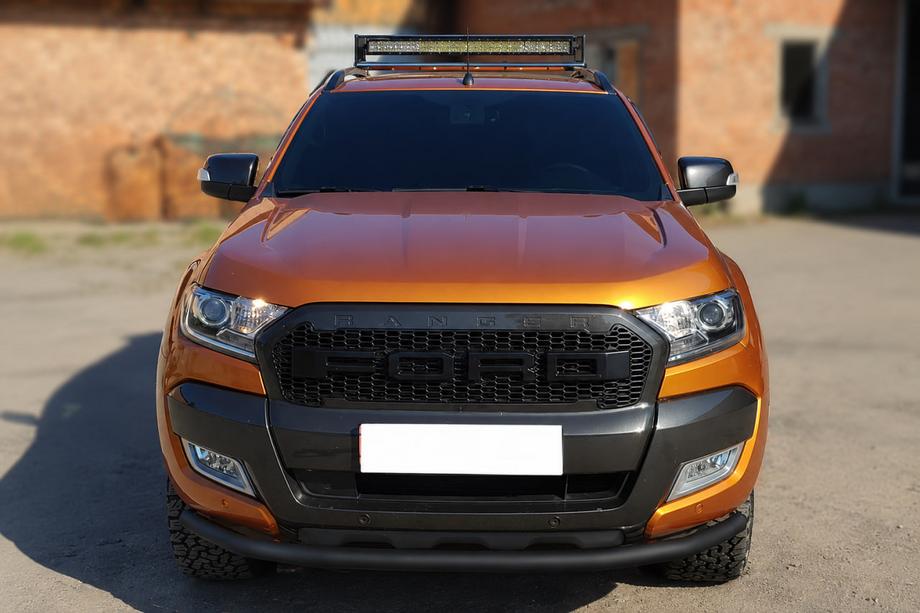 Ford Ranger 2011–2022 Parabullbar Anteriore ST008 Nero (Acciaio Inox) Foto 1