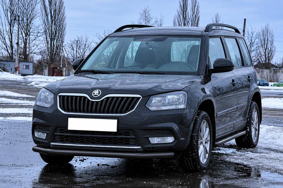 Skoda Yeti 2009-2017 Parabullbar Anteriore ST008 Nero (Acciaio Inox) Foto 2