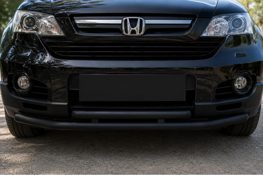 Honda CRV 2007-2011 Paraurti Anteriore ST014 Nero (Acciaio Inox) Foto 1