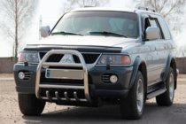Mitsubishi Pajero Sport 1996-2007 Protezione Anteriore QT007 (Acciaio Inox) foto 3