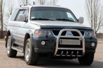 Mitsubishi Pajero Sport 1996-2007 Protezione Anteriore QT007 (Acciaio Inox) foto 2