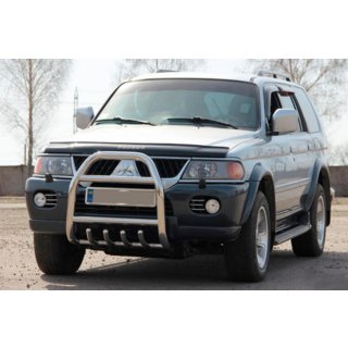 Protezione Anteriore QT007 (Acciaio Inox) Mitsubishi Pajero Sport 1996-2007 foto 3