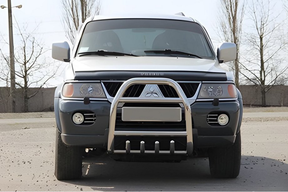 Mitsubishi Pajero Sport 1996-2007 Protezione Anteriore QT007 (Acciaio Inox) Image