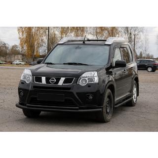 Bull bar anteriore ST014 Black (acciaio inox) Nissan X-trail T31 2007-2014 foto 1