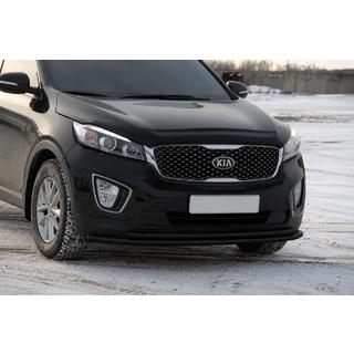 Bull bar anteriore ST014 60/42 mm Black (acciaio inox) Kia Sorento III UM 2014-2020 foto 1