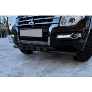 Bull bar anteriore ST015 Black (acciaio inox) Mitsubishi Pajero Wagon IV 2006-2021 foto 2