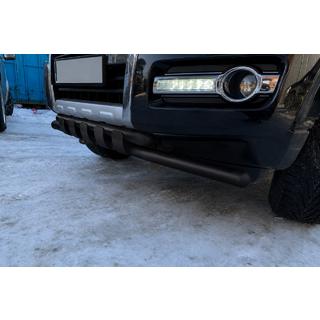Bull bar anteriore ST015 Black (acciaio inox) Mitsubishi Pajero Wagon IV 2006-2021 foto 3