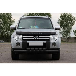 Bull bar anteriore ST015 Black (acciaio inox) Mitsubishi Pajero Wagon III 1999-2006 foto 2