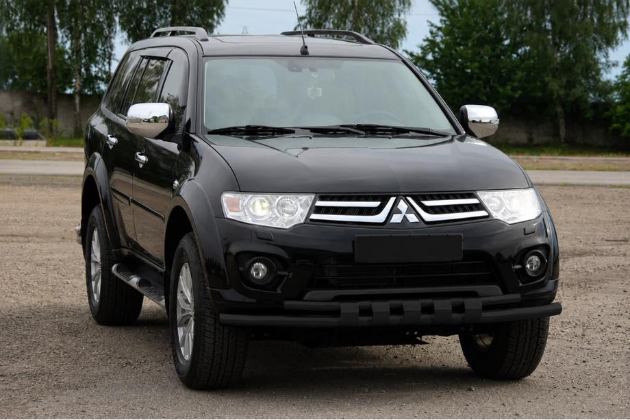 Mitsubishi L200 2006-2015 Bull bar anteriore ST015 Black (acciaio inox) Foto 1