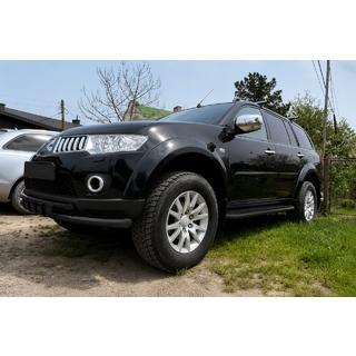 Bull bar anteriore ST015 Black (acciaio inox) Mitsubishi Pajero Sport 2008-2015 foto 1