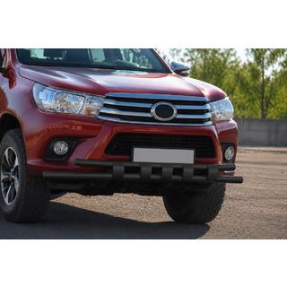 Bull bar anteriore ST015 Black (acciaio inox) Toyota Hilux 2015- foto 3