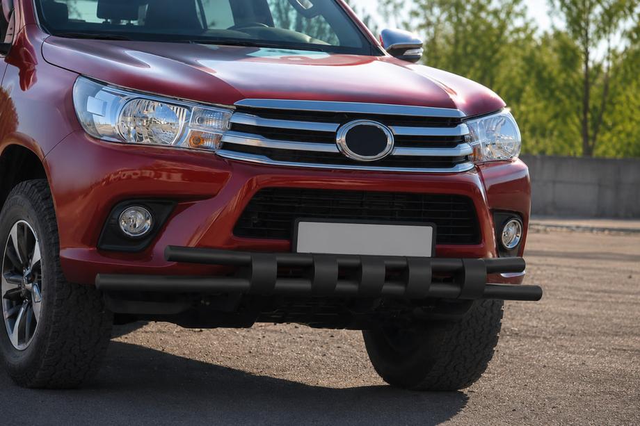 Toyota Hilux 2015- Bull bar anteriore ST015 Black (acciaio inox) Foto 3