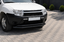 Renault Duster 2008–2017 Bull bar anteriore ST017 Black (acciaio inox) foto 1