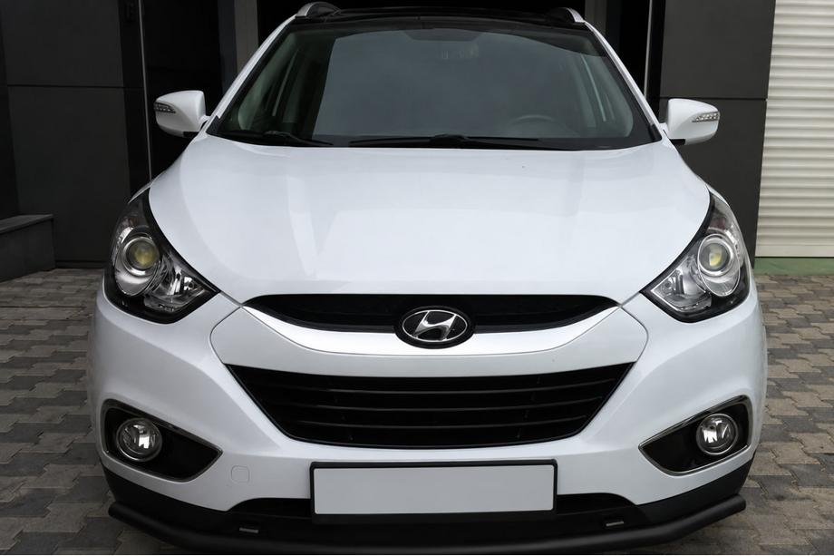 Hyundai IX-35 2010-2015 Barra di protezione anteriore ST008 Black (acciaio inox) Image