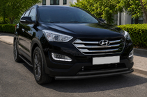 Hyundai Santa Fe 3 2012-2018 Bull bar anteriore ST014 Black (acciaio inox) foto 1