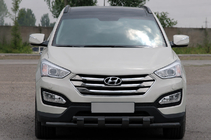 Hyundai Santa Fe 3 2012-2018 Bull bar anteriore ST015 Black (acciaio inox) foto 1