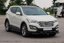 Hyundai Santa Fe 3 2012-2018 Bull bar anteriore ST015 Black (acciaio inox) foto 3
