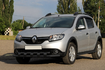 Renault Sandero 2013-2022 Bull bar anteriore ST015 Black (acciaio inox) foto 1