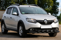 Renault Sandero 2013-2022 Bull bar anteriore ST015 Black (acciaio inox) foto 3