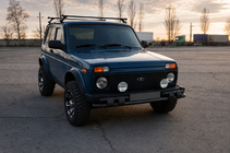 Lada Niva e Urban 1977- Bull bar anteriore ST015 Black (acciaio inox) foto 3