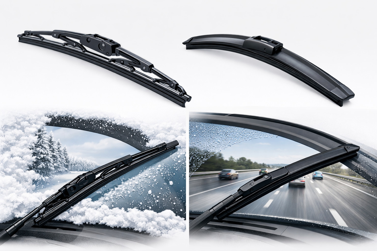 Spazzole con telaio o flat: cosa va meglio in inverno e in autostrada?