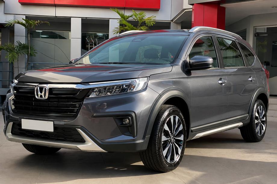 Honda BR-V 2021– Barre longitudinali tetto OEM integrate, grigie (Alluminio) Foto 1