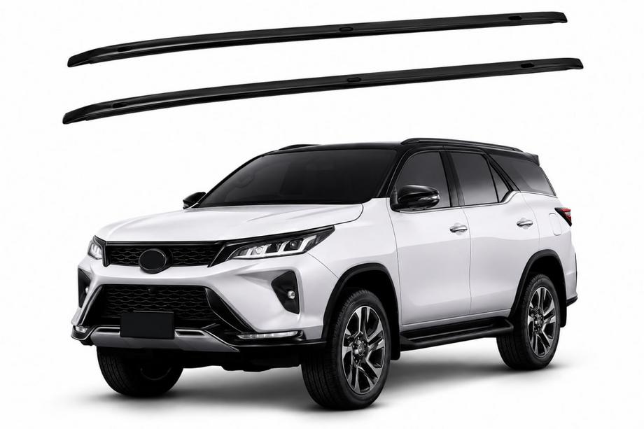 Toyota 4Runner 2009-2024 Barre longitudinali portapacchi nere OEM (2012-2015, Alluminio) Image