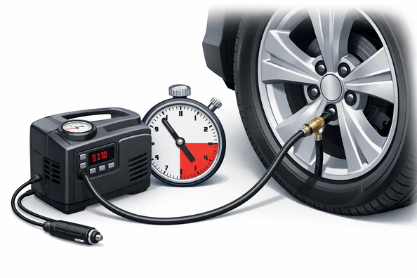 Gonfiatore gomme troppo lento: normale o da buttare?