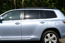 Toyota Highlander 2008-2013 Barre longitudinali tetto nere OEM (Alluminio) foto 1