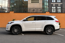 Toyota Highlander 2013-2019 Corrimani al tetto integrati neri OEM (plastica ABS) foto 2