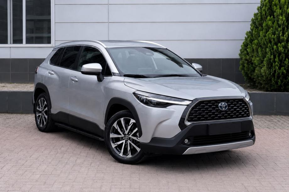 Toyota Corolla Cross 2020- Barre longitudinali tetto OEM integrate, grigie (Alluminio) Foto 1