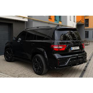 Barre longitudinali portatutto nere (Alluminio) Nissan Patrol Y62 2010-2024 foto 1