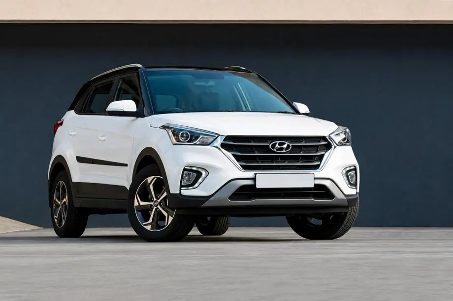 Hyundai Creta 2014-2020 Barre longitudinali integrate grigie OEM (plastica ABS, installazione con adesivo) Foto 3