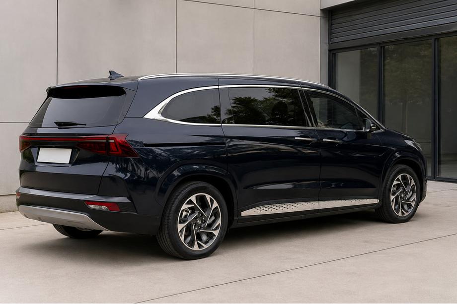 Hyundai Custo 2021– Barre longitudinali integrate grigie OEM (plastica ABS, installazione con adesivo) Foto 2
