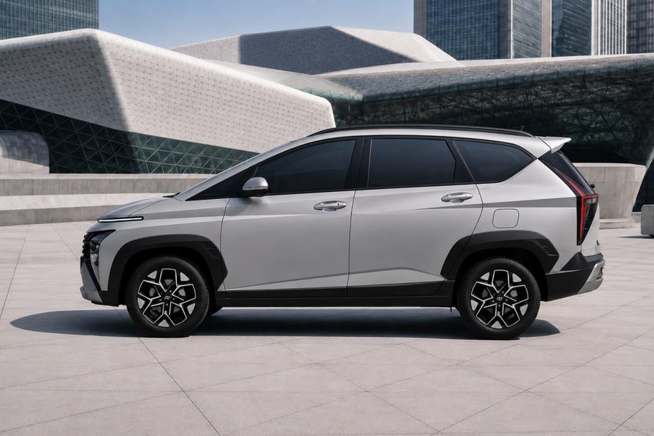 Hyundai Stargazer 2022– Barre longitudinali al tetto integrate nere OEM (Alluminio) Image