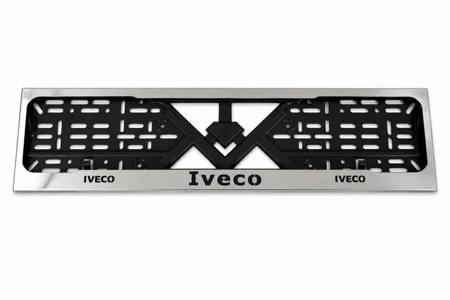 Iveco Cornice Targa Cromo (1 pz, Acciaio Inox) Image