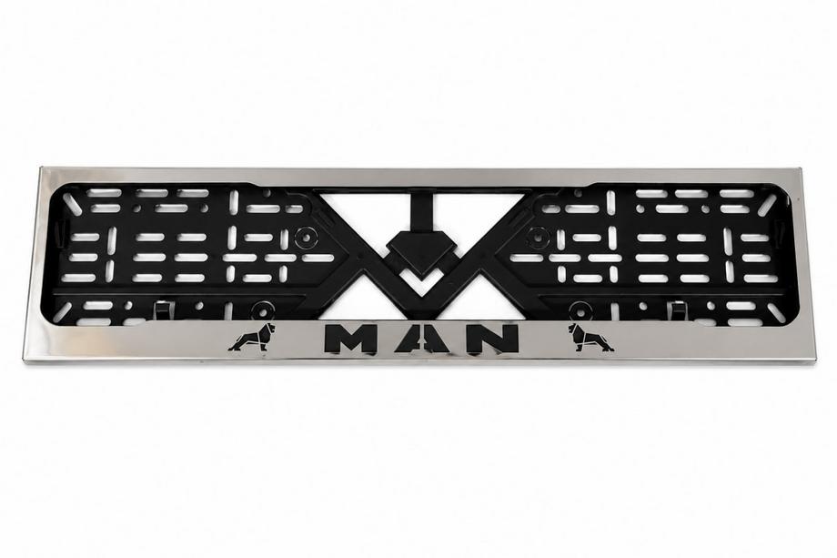 MAN Cornice Targa Cromo (1 pz, Acciaio Inox) Image