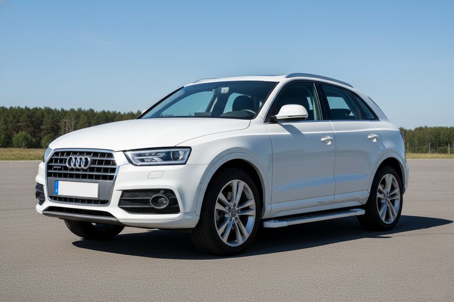 Audi Q3 2011-2019 Pedane Laterali Allmond White (2 pz, Alluminio) Image