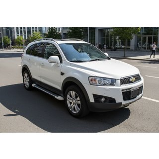 Pedane Laterali Allmond White (2 pz, Alluminio) Chevrolet Captiva 2006-2019 foto 1