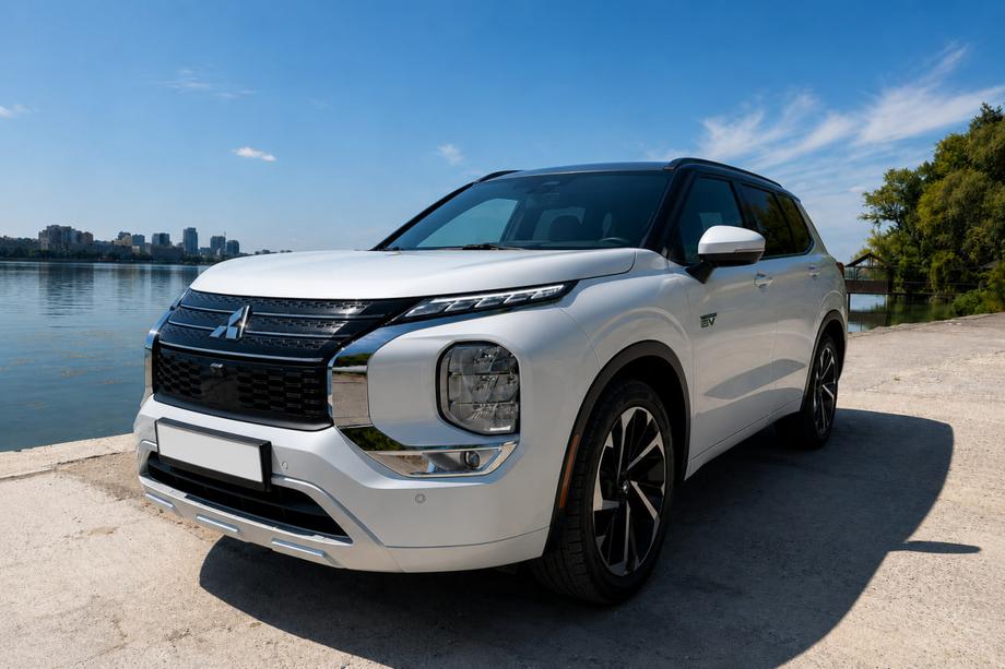 Mitsubishi Outlander 2021- Barre longitudinali al tetto integrate nere OEM (Alluminio) Foto 4