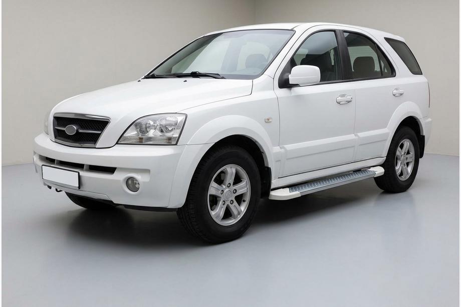 Kia Sorento I BL 2002-2009 Pedane Laterali Allmond White (2 pz, Alluminio) Image