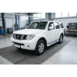 Pedane Laterali Allmond White (2 pz, Alluminio) Nissan Pathfinder R51 2005-2014 foto 1