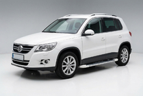 Volkswagen Tiguan 2007-2016 Pedane Laterali Allmond White (2 pz, Alluminio) foto 1