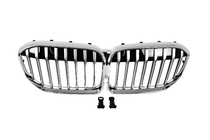 BMW 7 Series G11/G12 2015-2022 Griglie a rene 1 barra (2019-2022, Chrome) foto 3