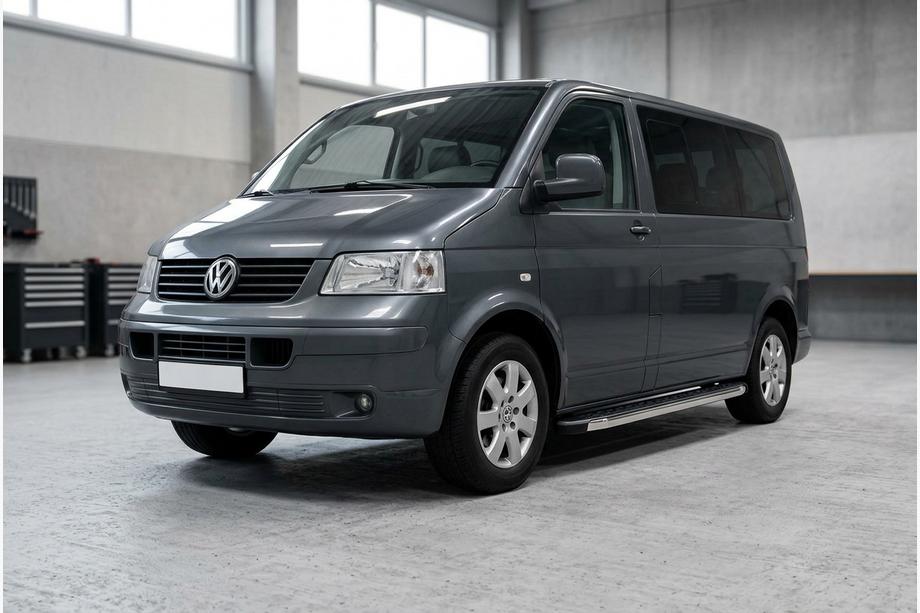 Volkswagen T5 Multivan 2003–2010 Pedane Laterali BlackLine (2 pz, Alluminio) Passo Corto Foto 3
