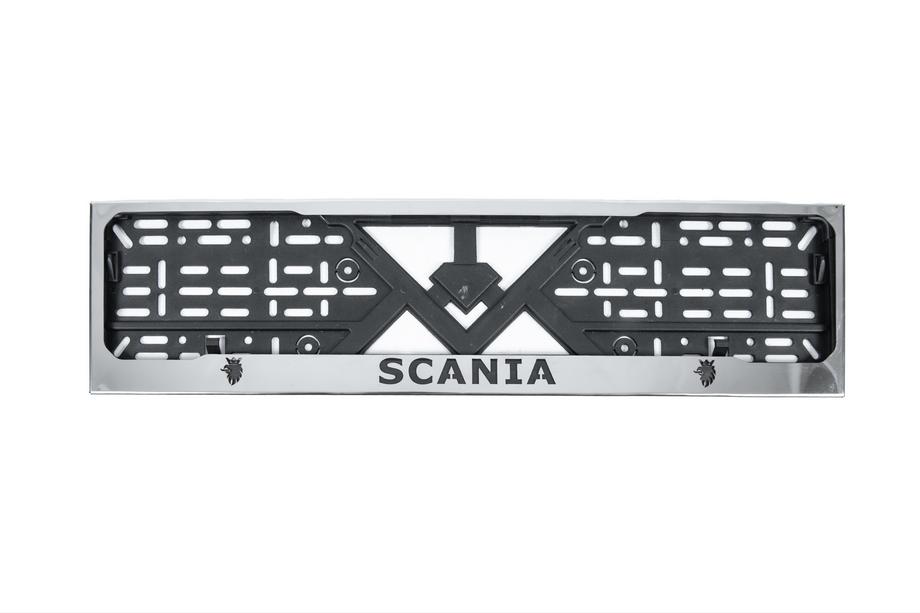 Scania Cornice Targa Cromo (1 pz, Acciaio Inox) Foto 1