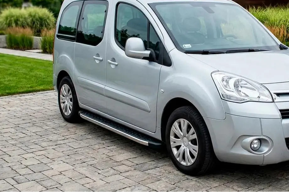 Peugeot Partner Tepee 2008-2018 Pedane Laterali BlackLine (2 pz, Alluminio) Image